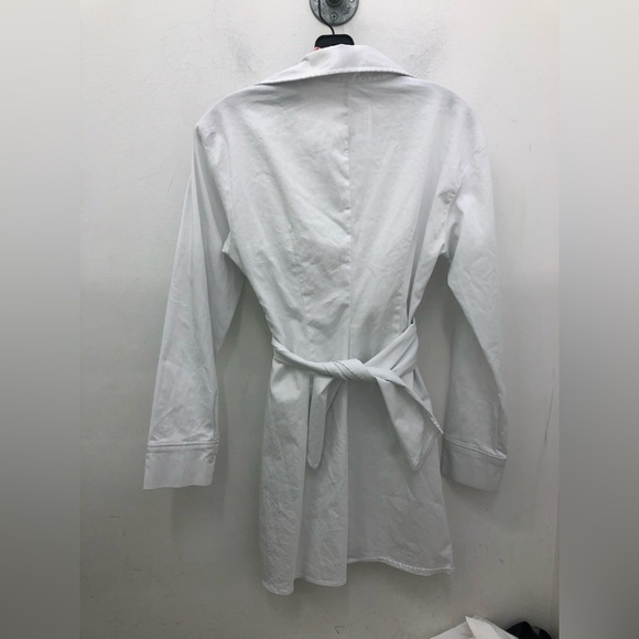 ZARA SHORT STRETCH POPLIN Shirt DRESS WHITE KNOT NWOT - Picture 10 of 10